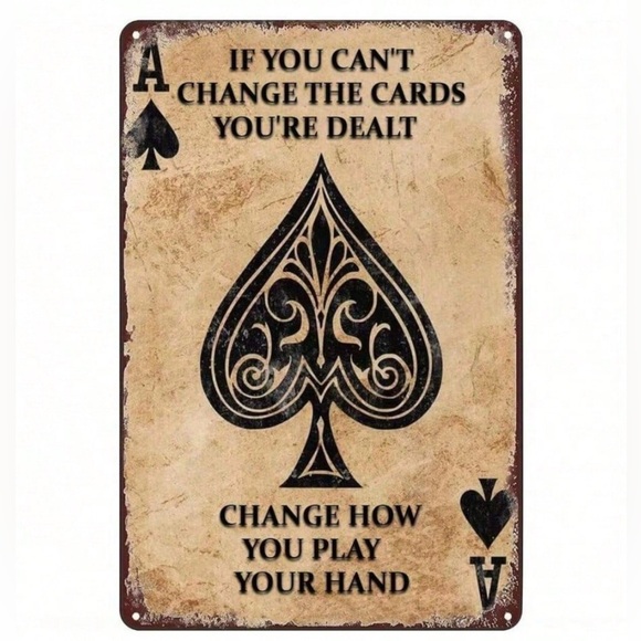 Other - •Level Up & Change• Ace of Spades Metal Sign | “8x12 Aluminum Wall Art